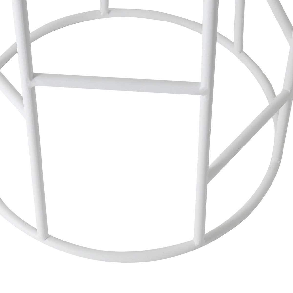 Aiden White Steel Kitchen Stool - Natural Linen