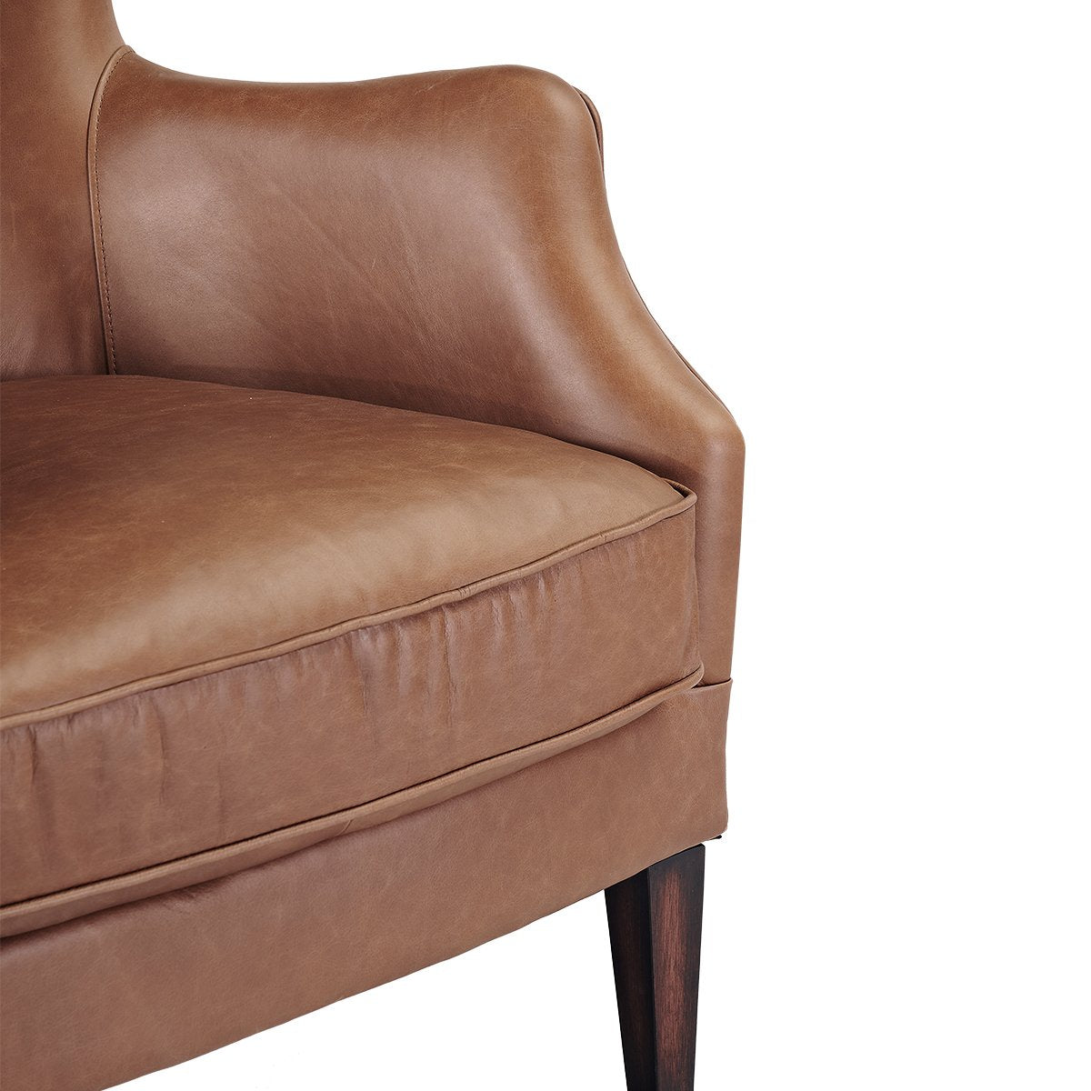 Marlon Arm Chair - Dark Brown Leather