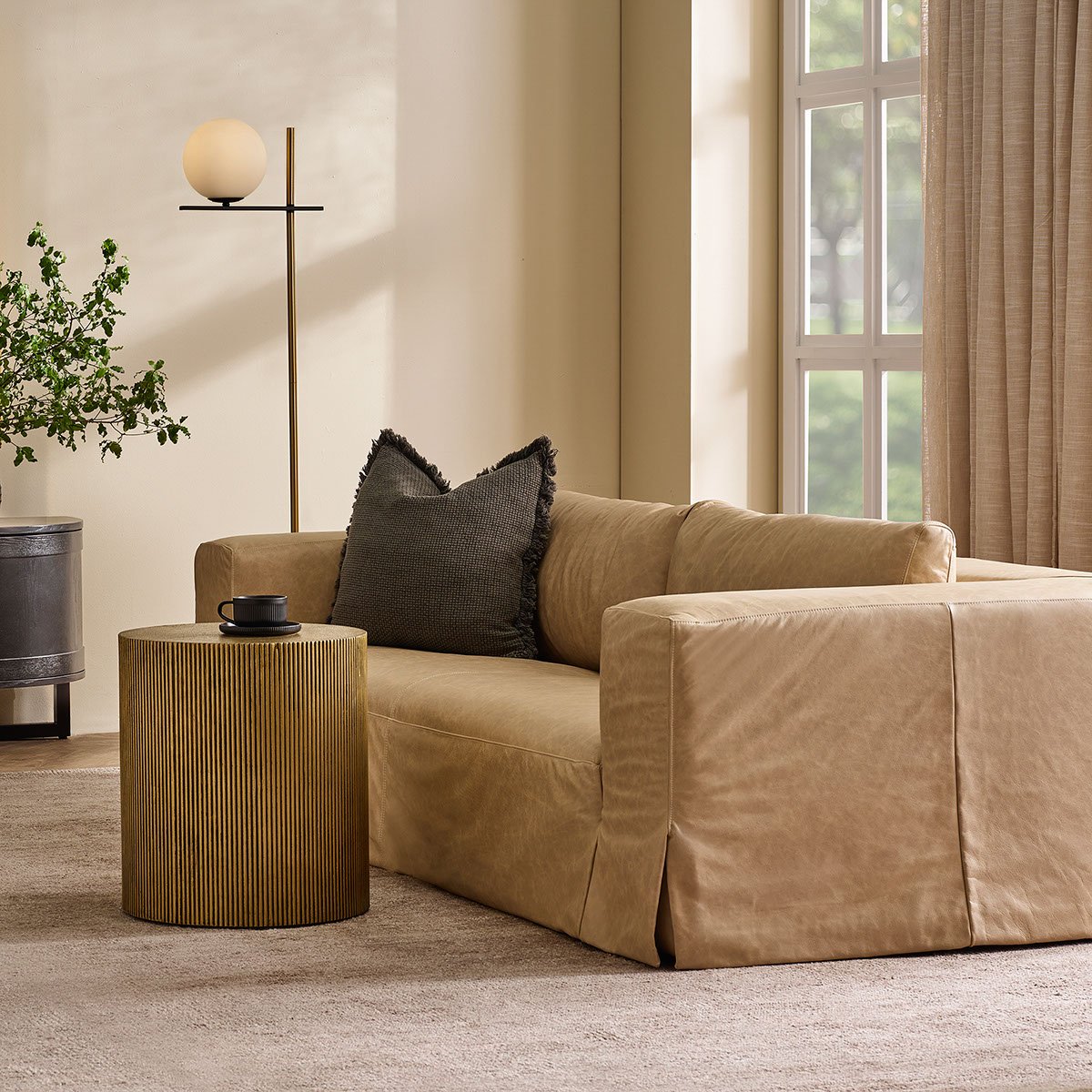 Chadwick Side Table - Brass