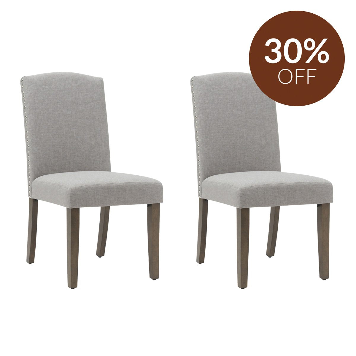 Lethbridge Dining Chair Set of 2 - Taupe