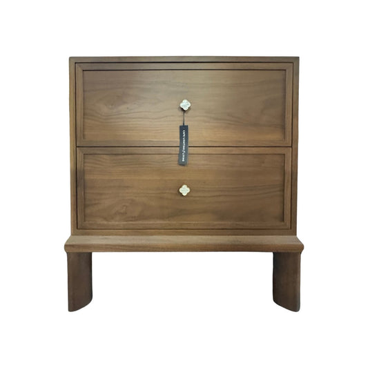 Jill Bedside Table - Large Walnut - OUTLET NSW