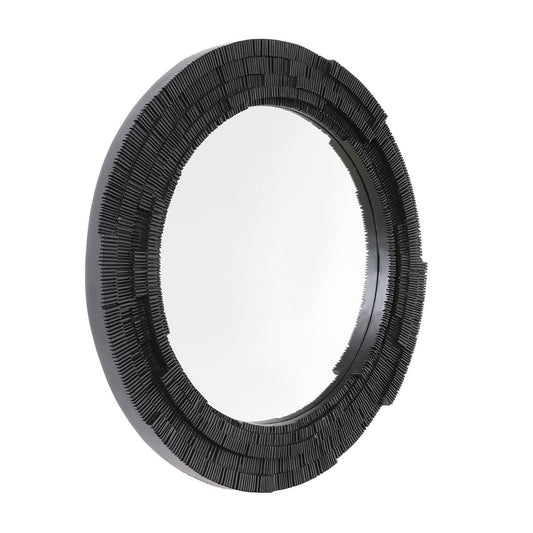 Dunbar Round Wall Mirror - Black