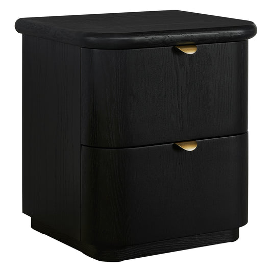 Lina 50x55cm Bedside Table - Black