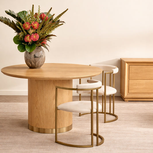 Eli Round Dining Table - 1.2m Oak