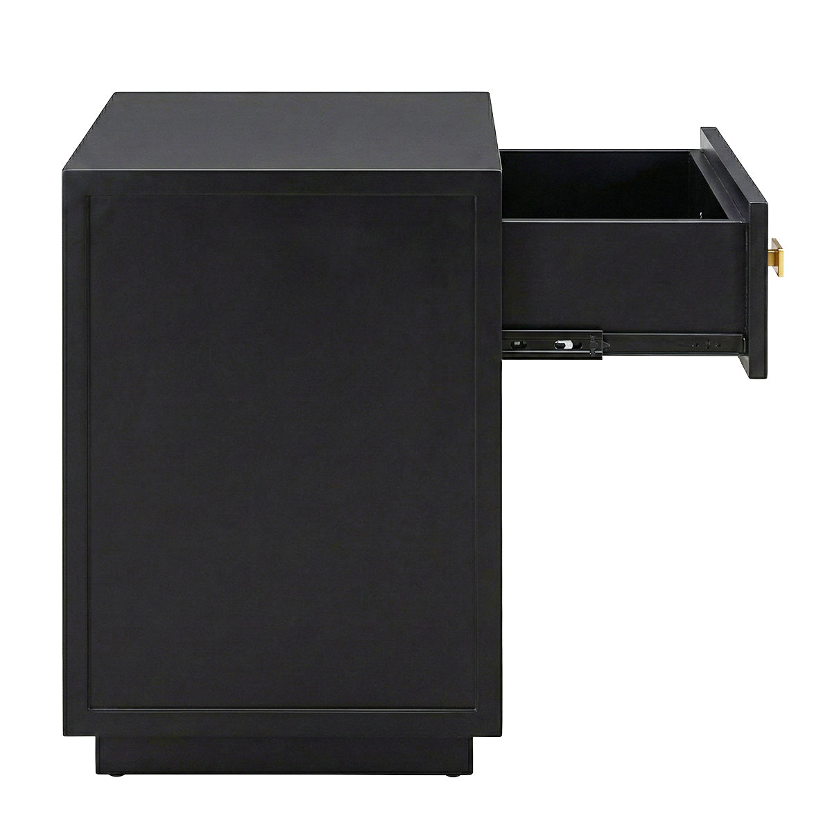 Logan 40x60cm Bedside Table - Black
