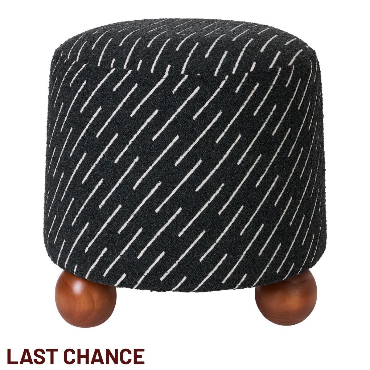 Orta Stool - Black Jacquard