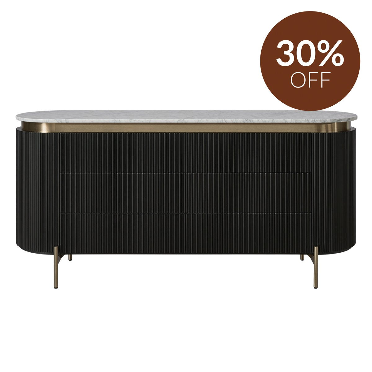 Demarco 6 Drawer Chest - Black