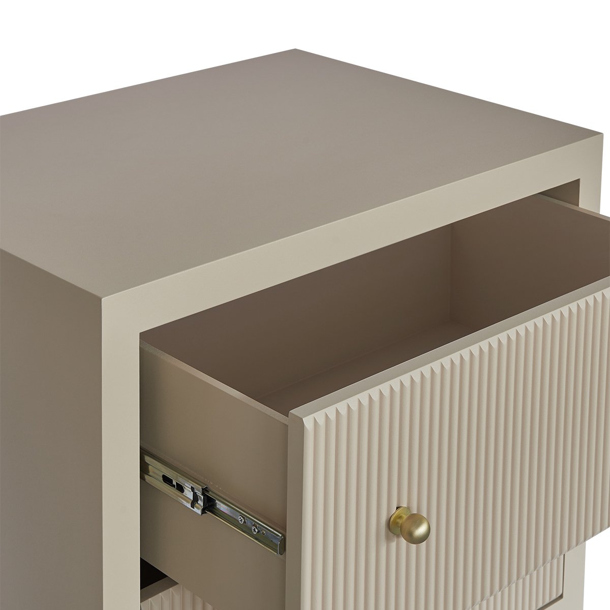 Ariana 67x76cm Bedside Table - Beige