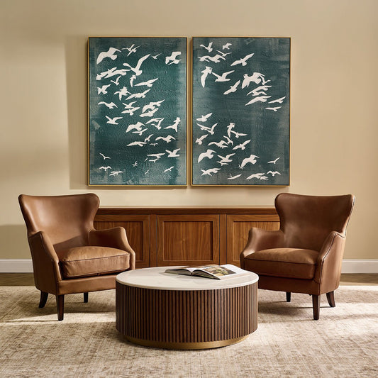 Mason Round Coffee Table - Medium Walnut