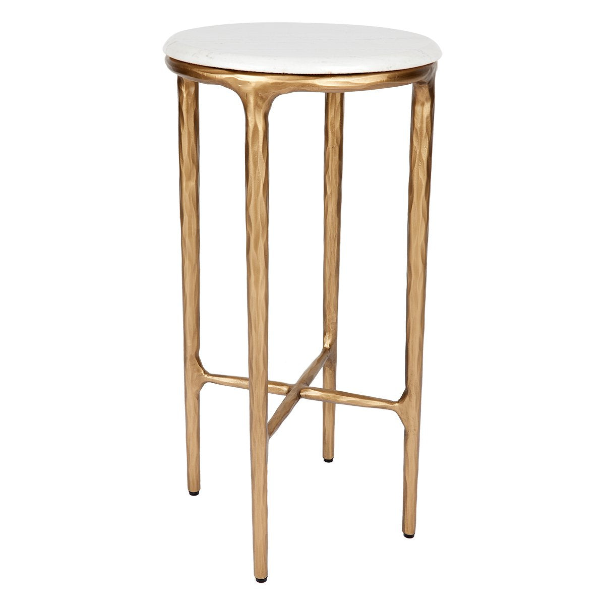 Heston Marble Petite Side Table - Brass