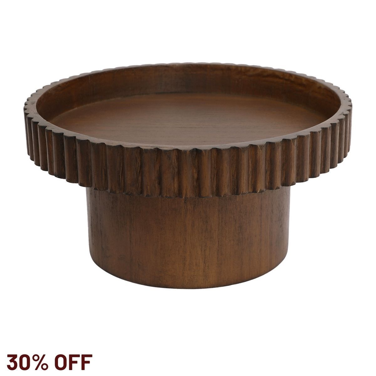 Blythe Footed Bowl - Small Walnut