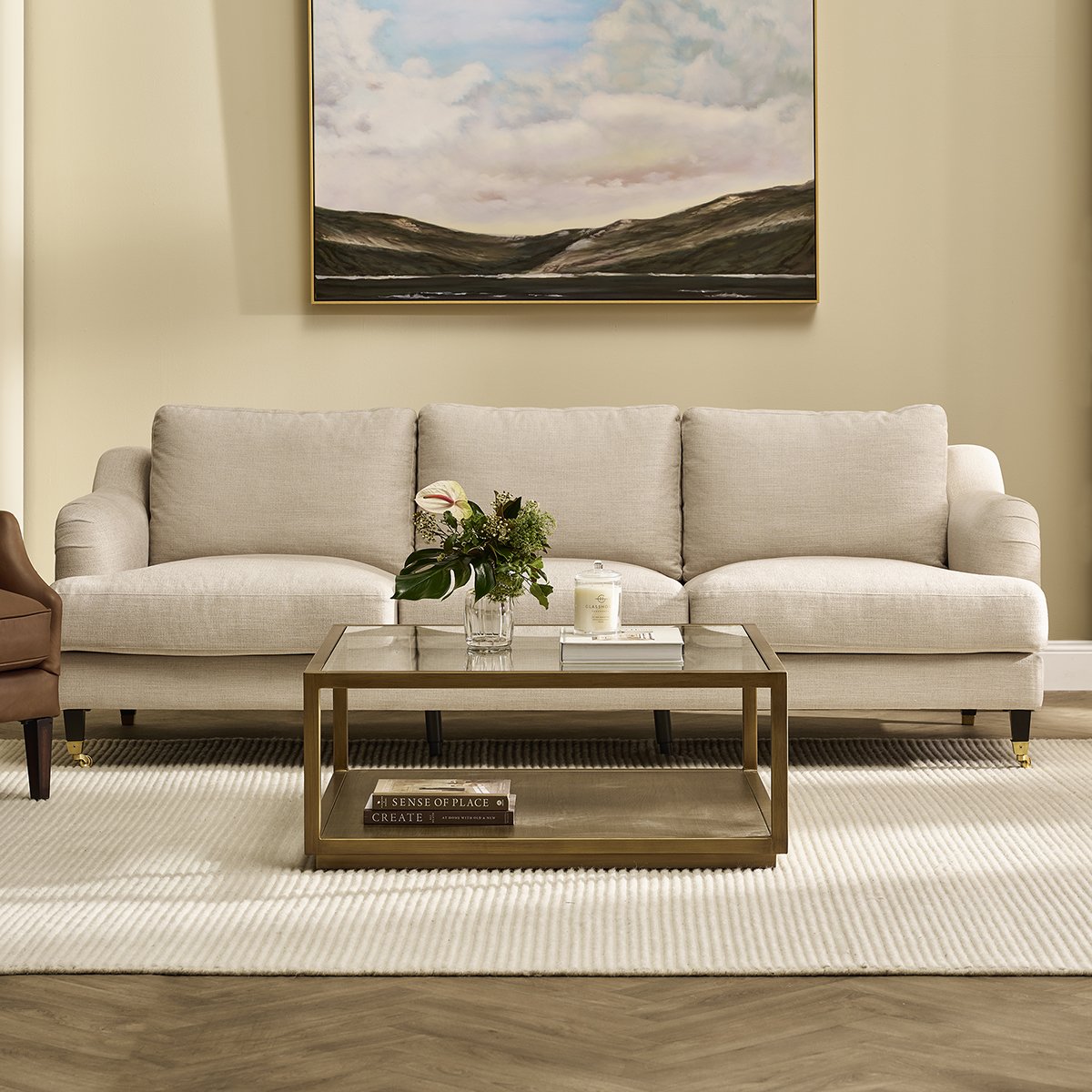 Sadie Square Coffee Table - Antique Gold