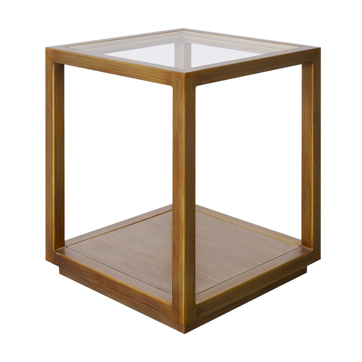 Sadie Square Side Table - Medium Antique Gold