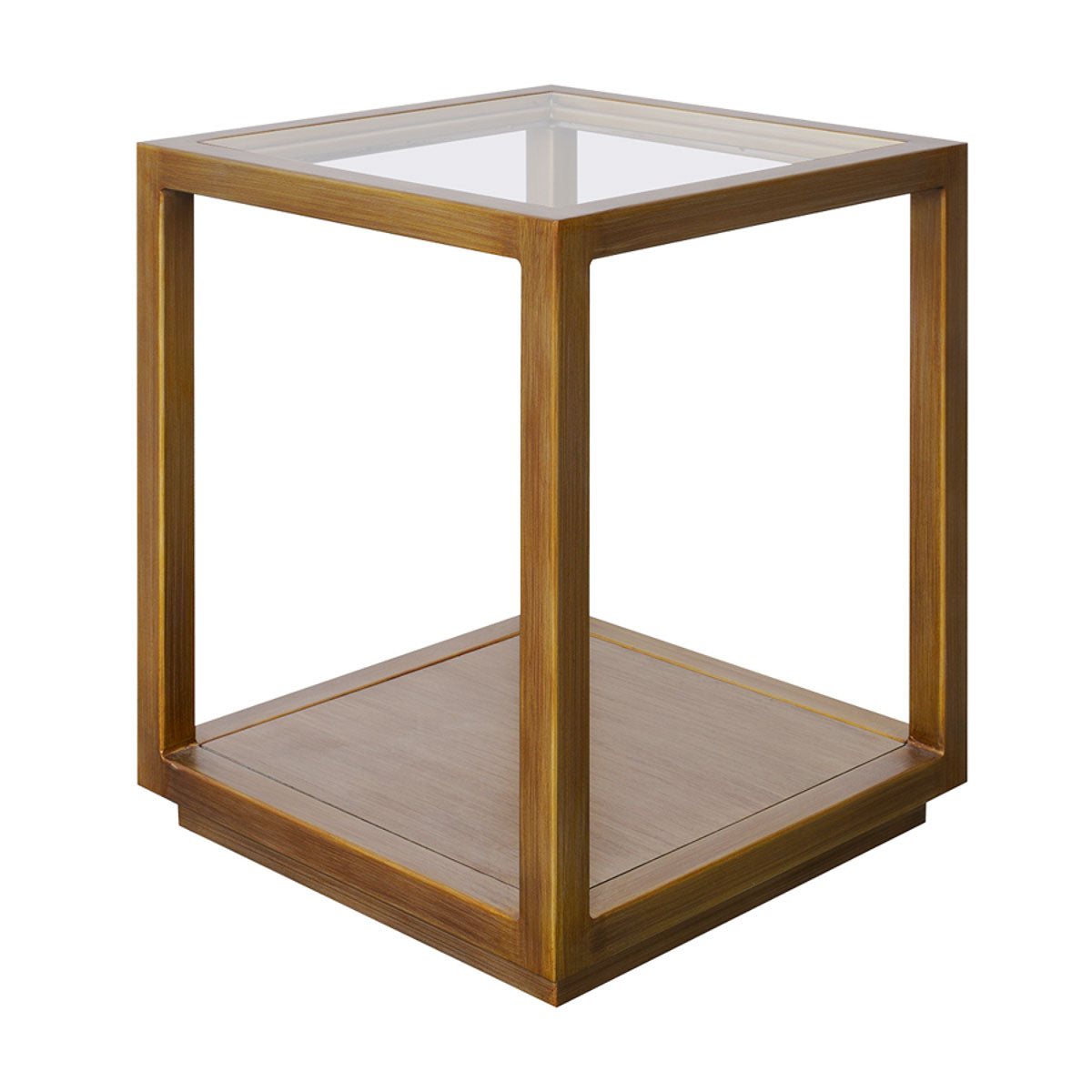 Sadie Square Side Table - Medium Antique Gold