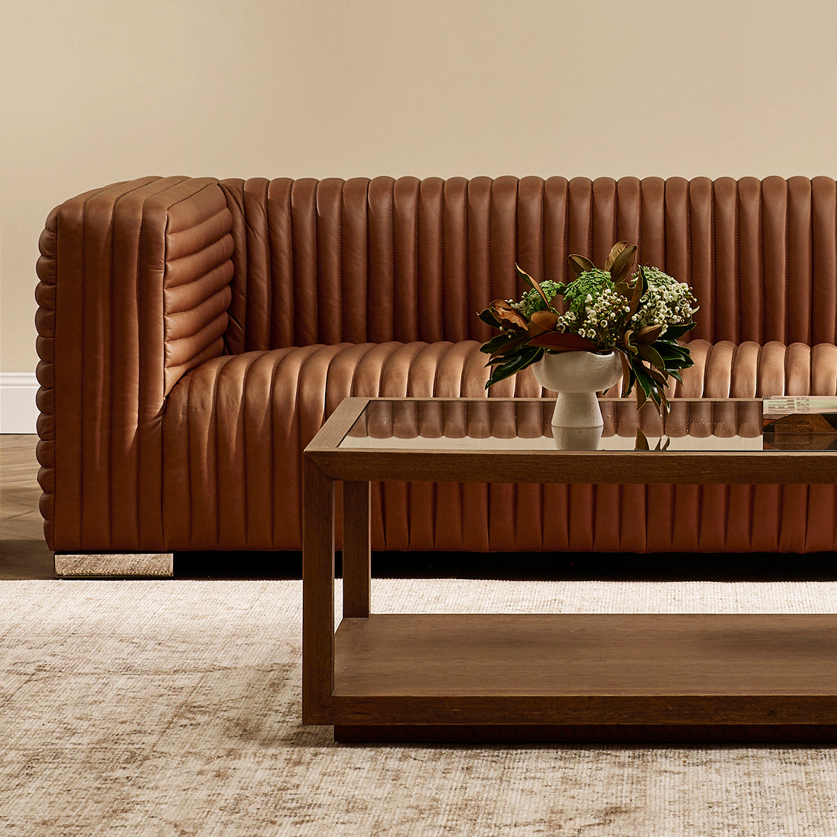 Sadie Oak Rectangle Coffee Table - Walnut