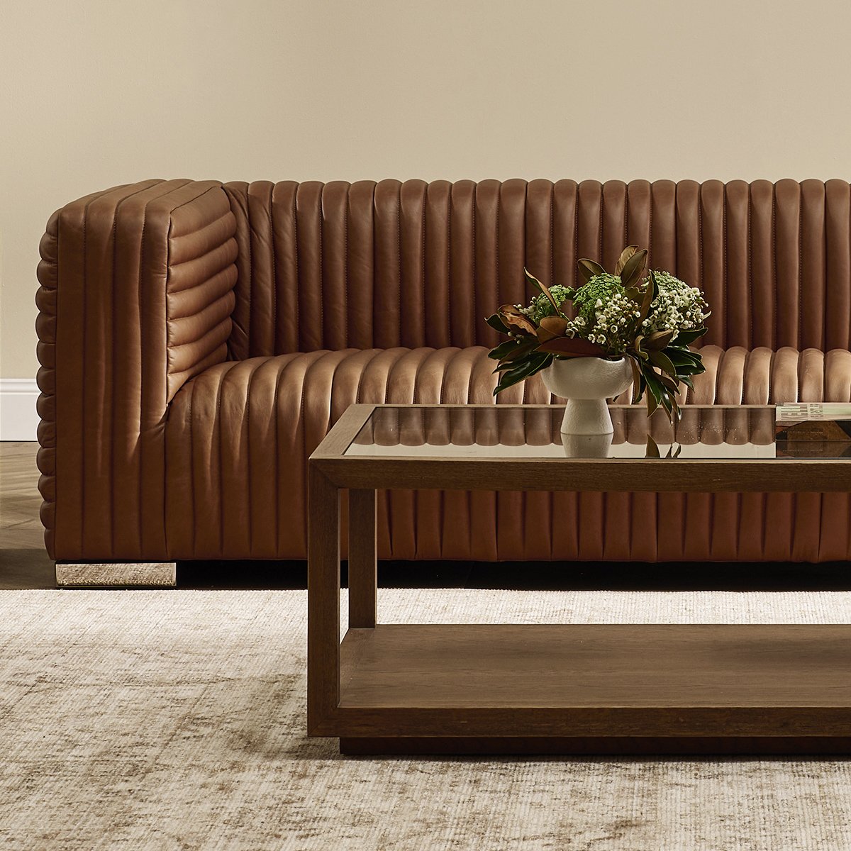 Sadie Oak Rectangle Coffee Table - Walnut