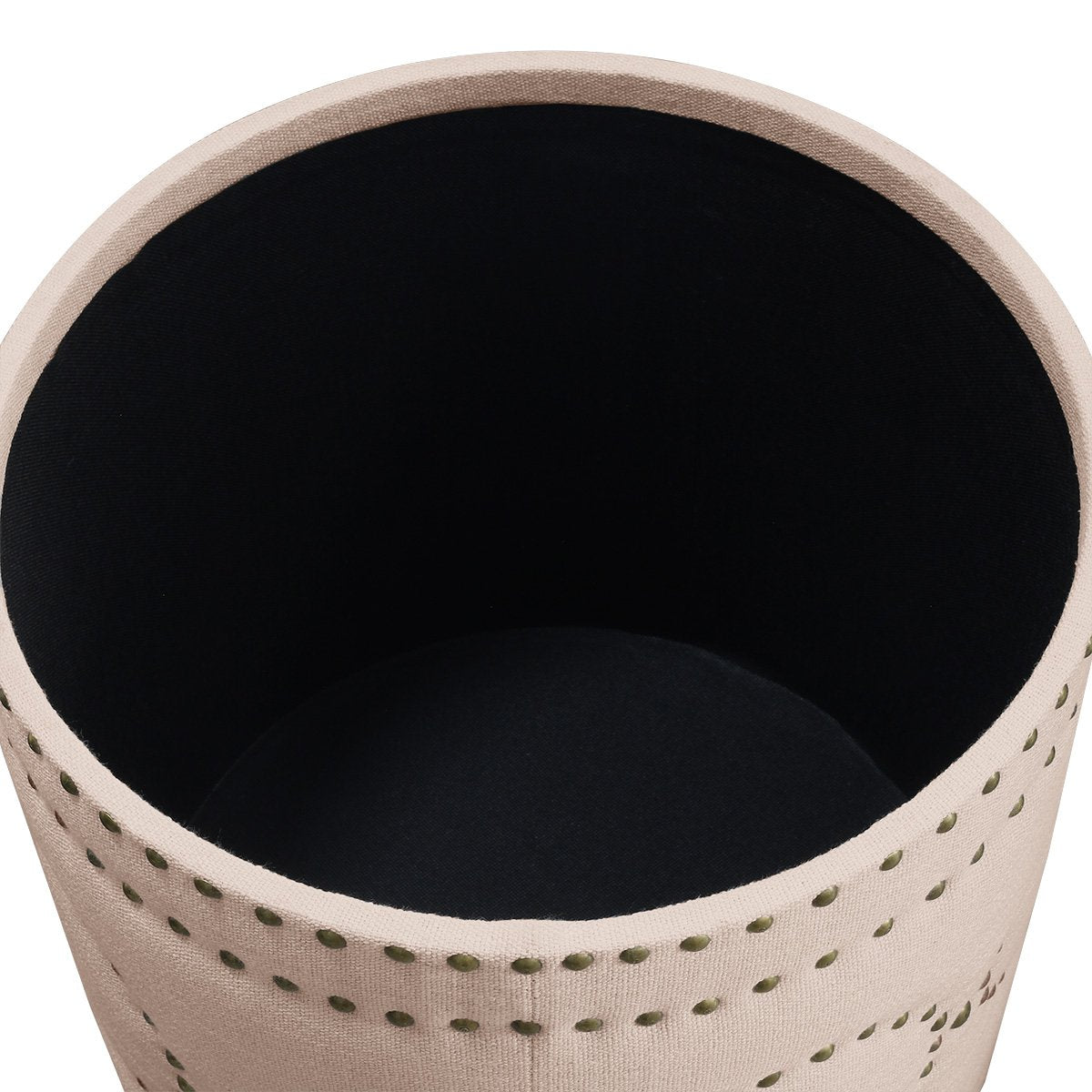 Bradshaw Round Storage Stool - Fawn Linen – view 6