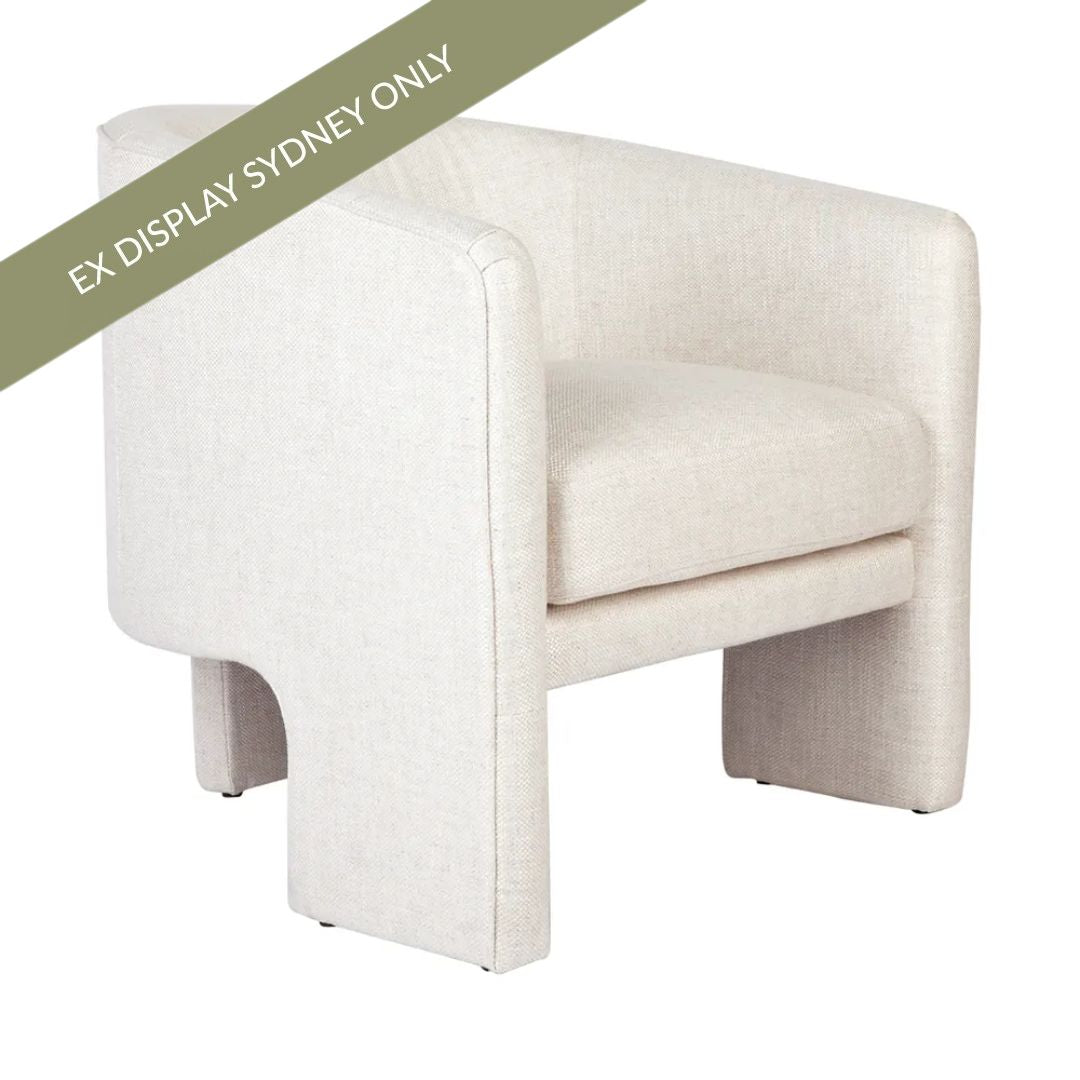 Kylie Arm Chair - Natural Linen - OUTLET NSW