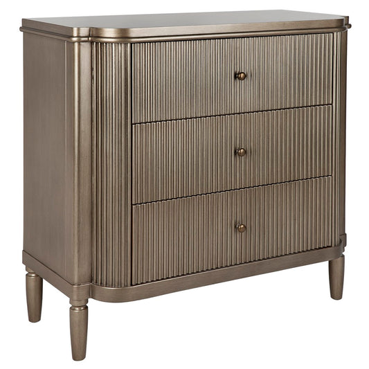 Arielle 3 Drawer Chest - Antique Gold