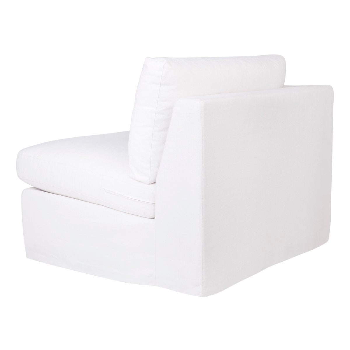 Birkshire Slip Cover Left Arm Facing Seat - White Linen