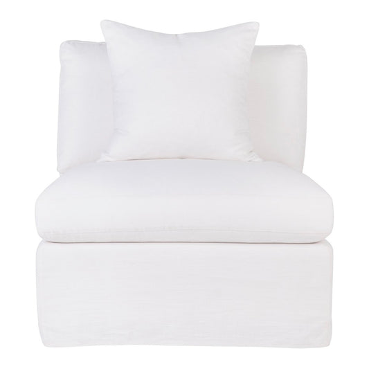Birkshire Slip Cover Modular Occasional Chair - White Linen