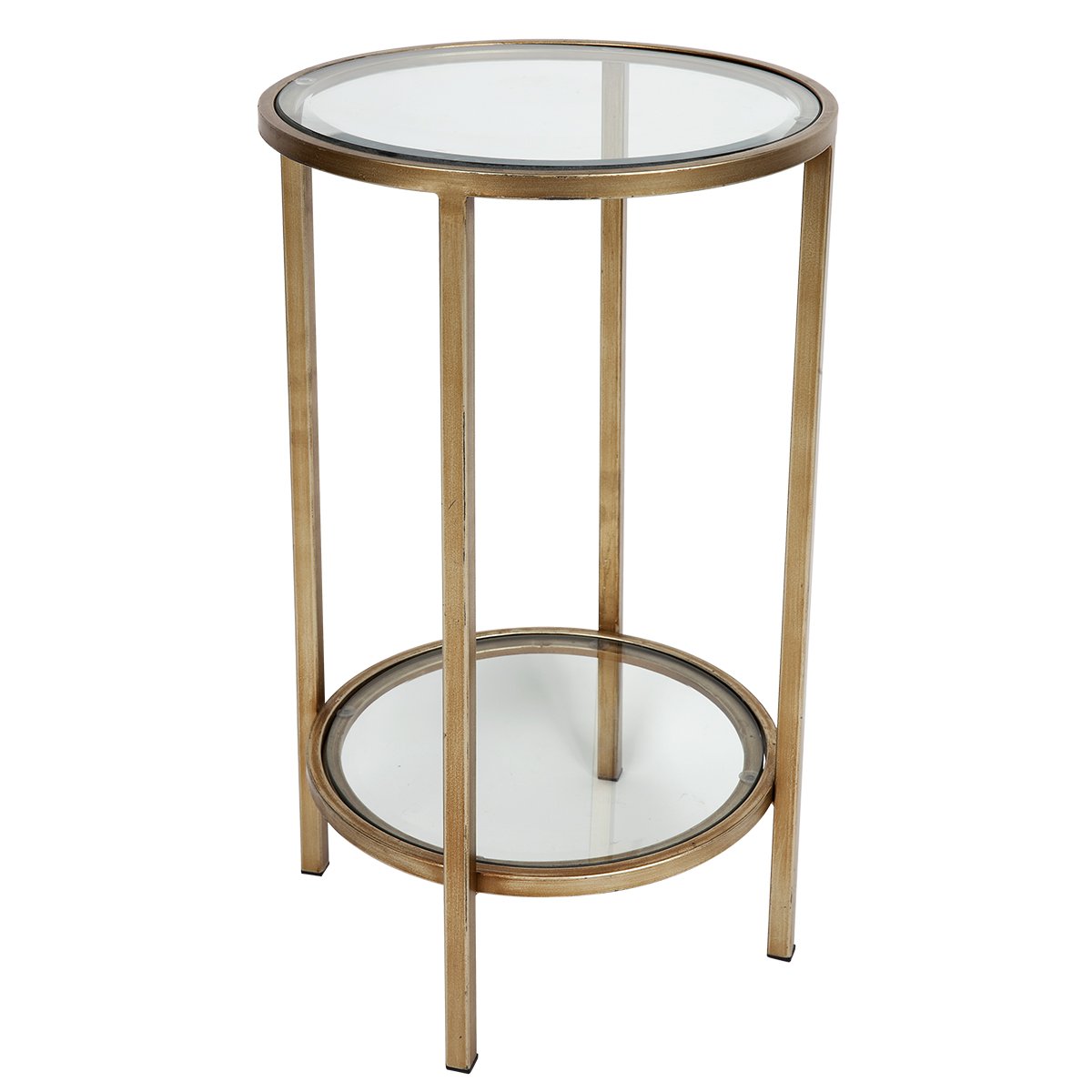 Cocktail Glass Petite Side Table - Antique Gold