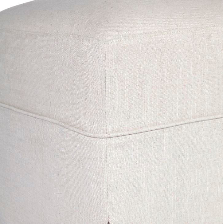 Brighton Slip Cover Bench Ottoman - Natural Linen