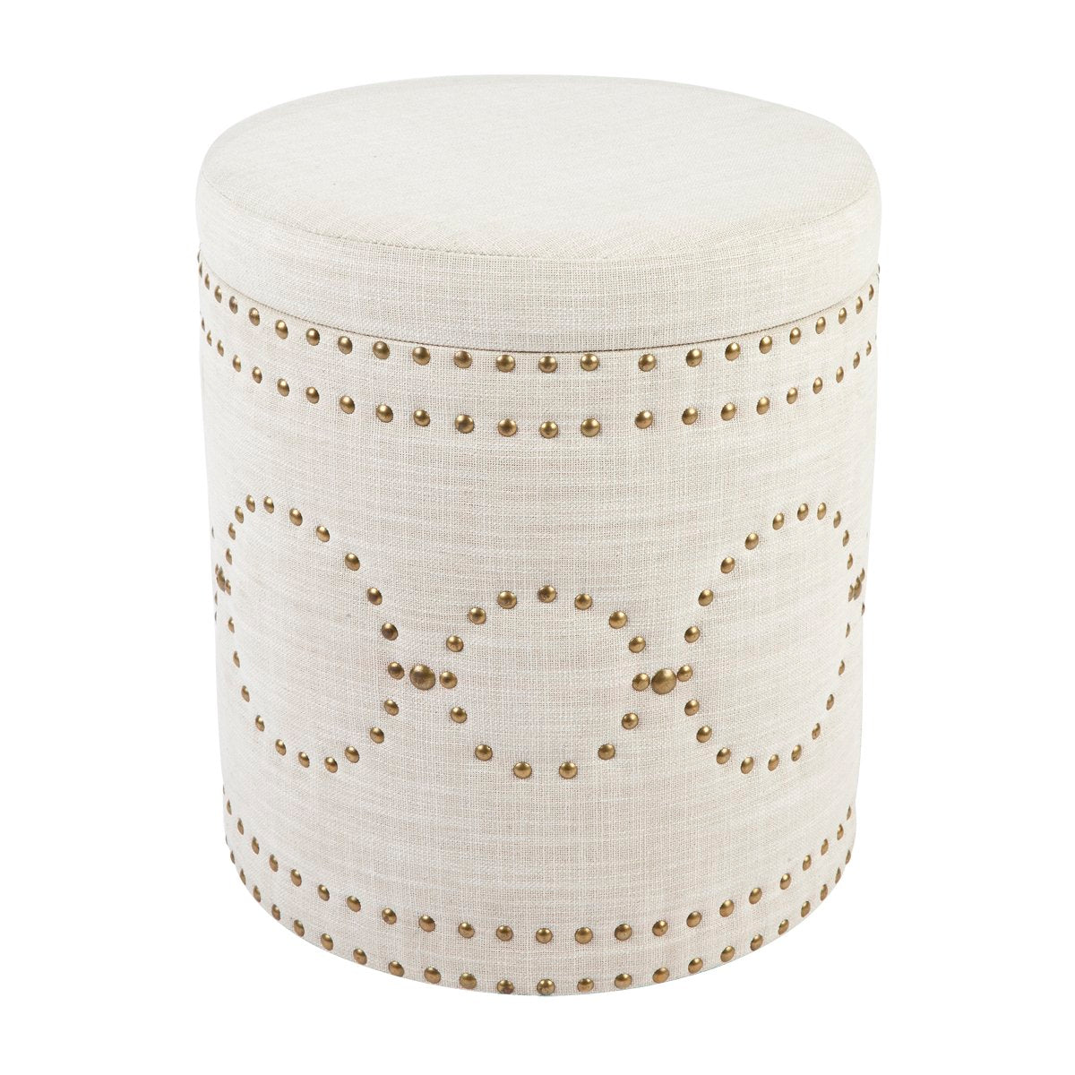 Bradshaw Round Storage Stool - Natural Linen