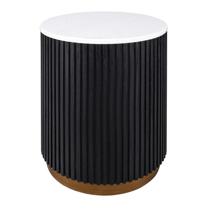 Mason Round Side Table - Black