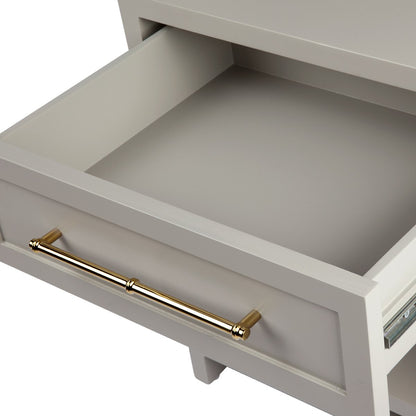 Pearl Bedside Table - Small Grey Set of 2