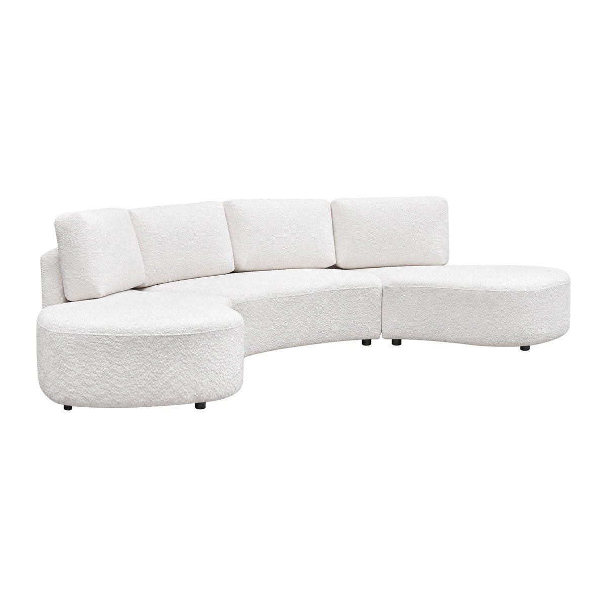 Oriel Modular 5 Seater Sofa - White Chenille