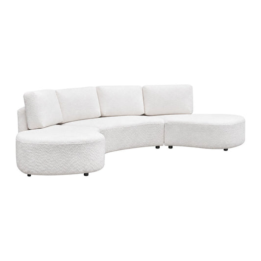 Oriel Modular 5 Seater Sofa - White Chenille