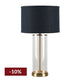 Left Bank Table Lamp - Brass w Navy Shade