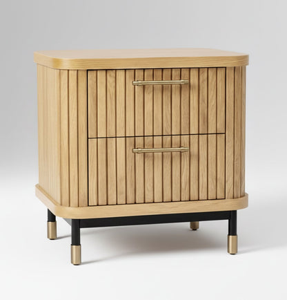 Sophia Oak Bedside Table - Natural