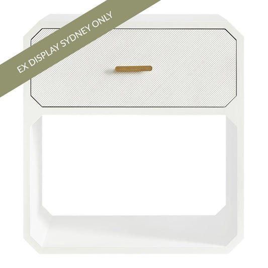 Anderson 1 Drawer Accent Table - White - OUTLET NSW