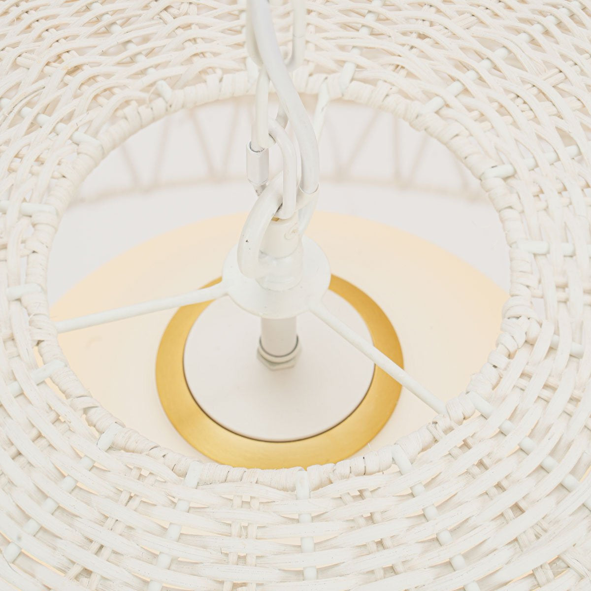 Fortaleza Rattan Pendant - Large White