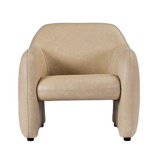 Clifton Arm Chair - Cappuccino Cream Leather