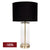 Left Bank Table Lamp - Brass w Black Shade