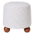 Orta Stool - White Jacquard