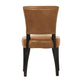 Noah Dining Chair Set of 2 - Tan Leather