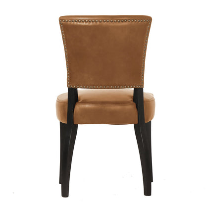 Noah Dining Chair Set of 2 - Tan Leather ** Offline pending re-order