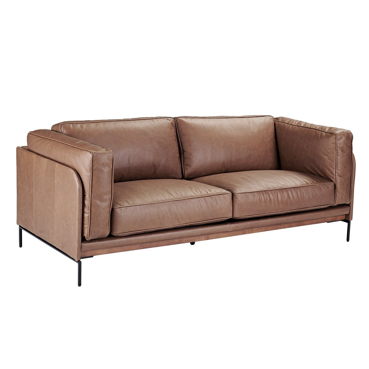 Keaton 2.5 Seater Sofa - Dark Brown Leather