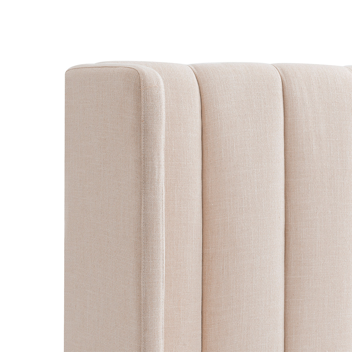 Central Park 195x120cm King Bedhead - Fawn Linen