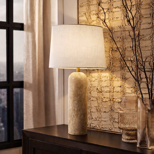 Westmont Marble Table Lamp - Moscato Beige