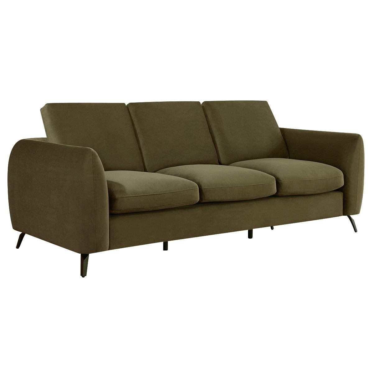Mosman 3 Seater Sofa - Olive Velvet