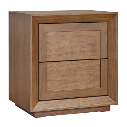 Balmain 60x65cm Tall Bedside Table - Walnut