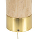 Paola Travertine Table Lamp - White Shade