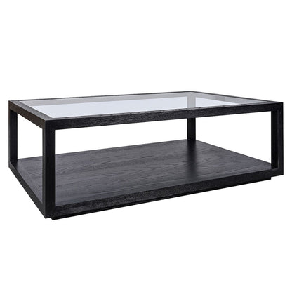 Sadie Oak Rectangle Coffee Table - Black