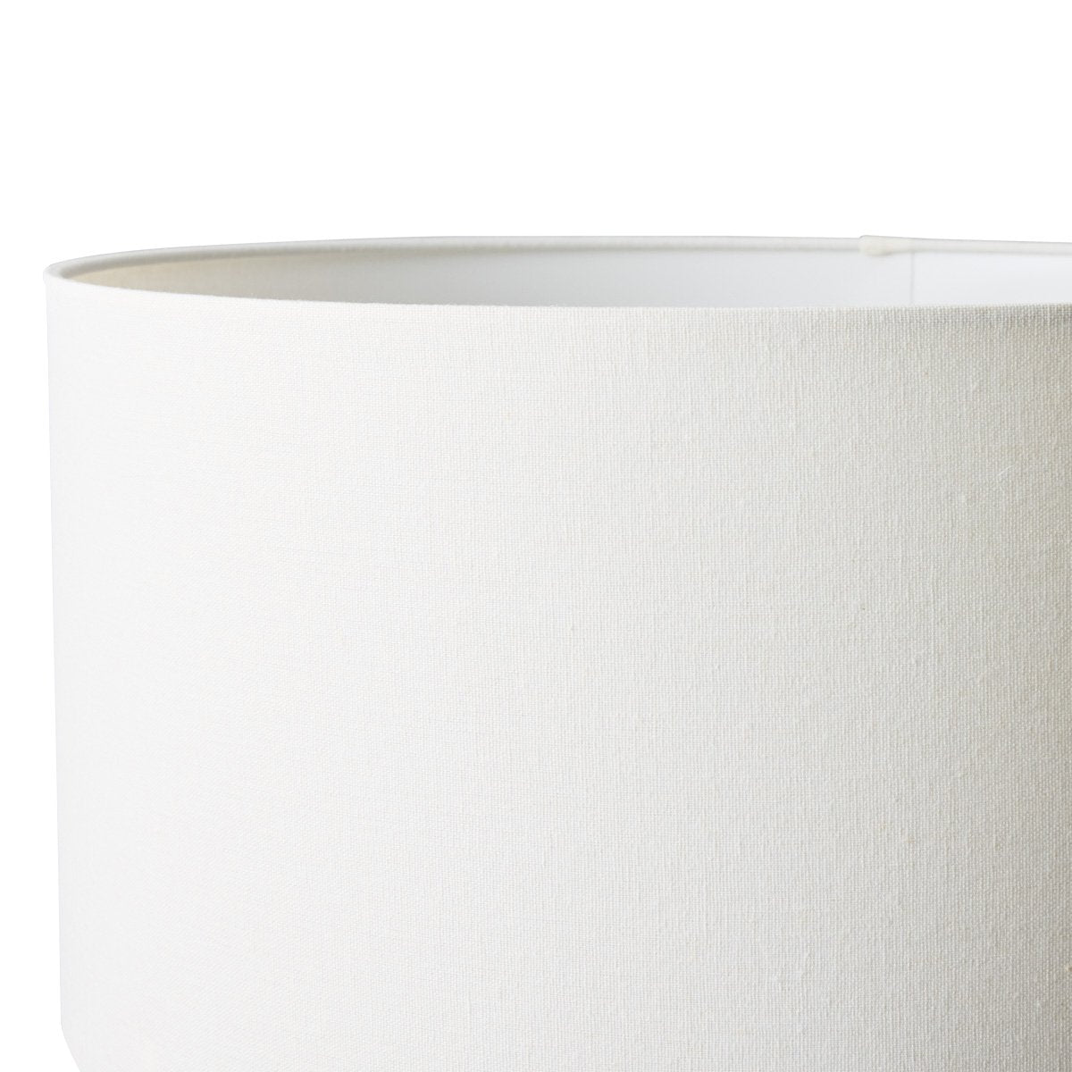 Mendoza Table Lamp - White w Off White Shade