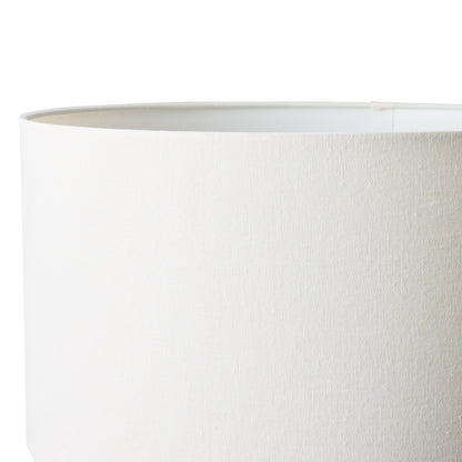 Mendoza Table Lamp - White w Off White Shade
